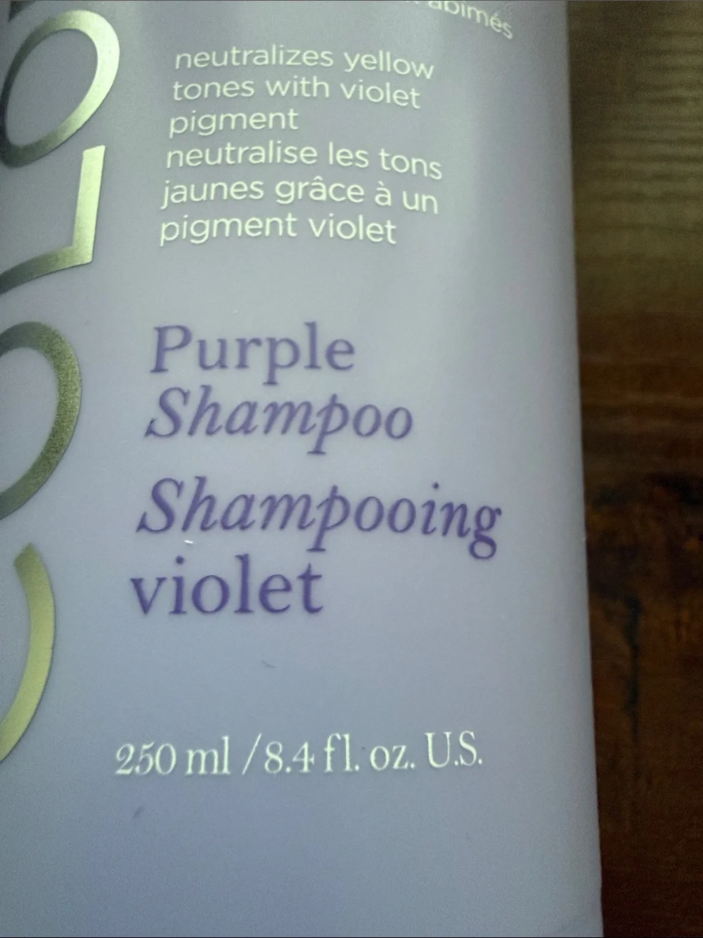 Elastine Salon de Color Purple Shampoo - Neutralizing Violet Shampoo *NIB